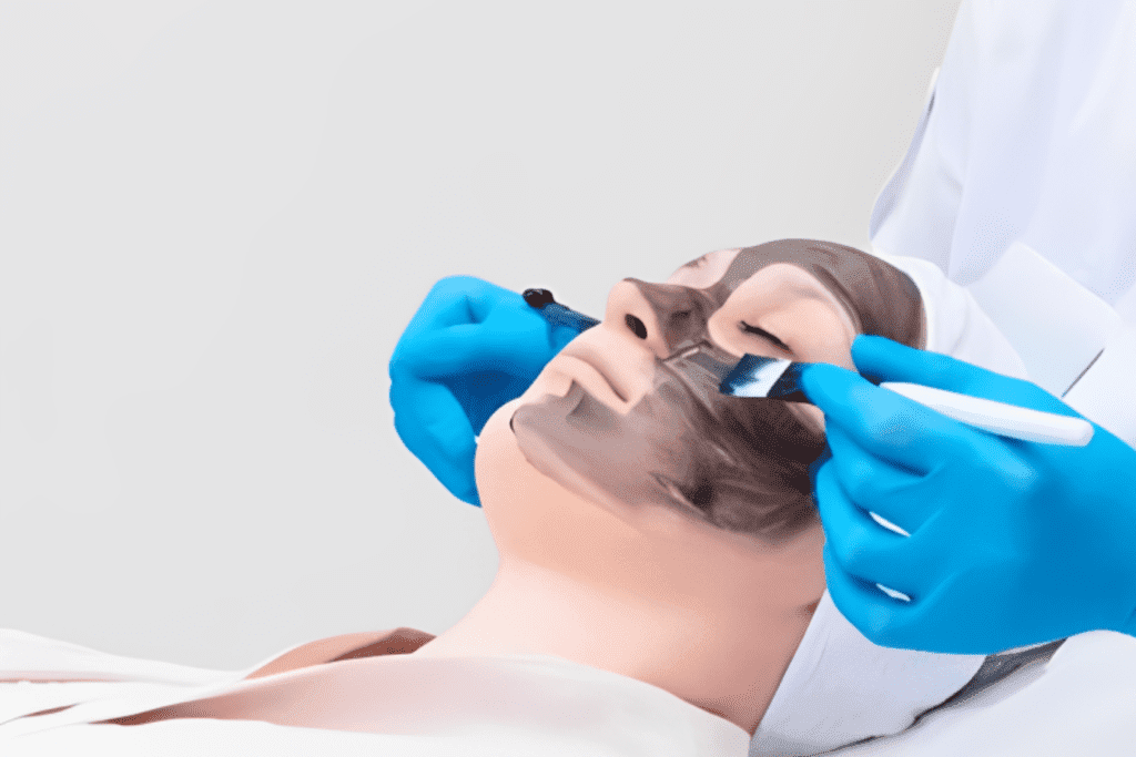 Experienced doctor administering a safe and precise medical facial in Delhi.