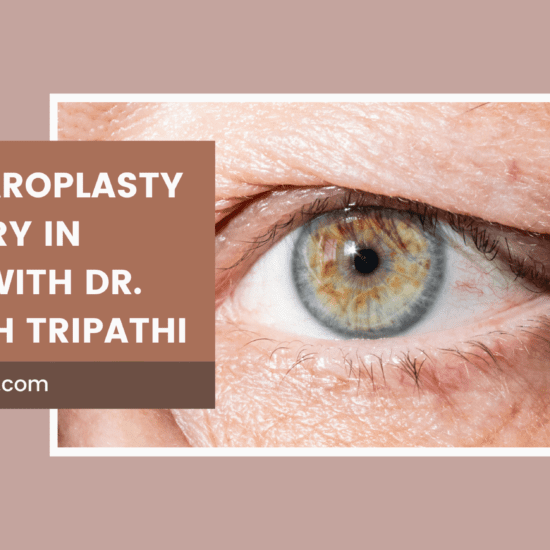 Blepharoplasty Surgery in Delhi: Patient undergoing professional eyelid surgery at a clinic.