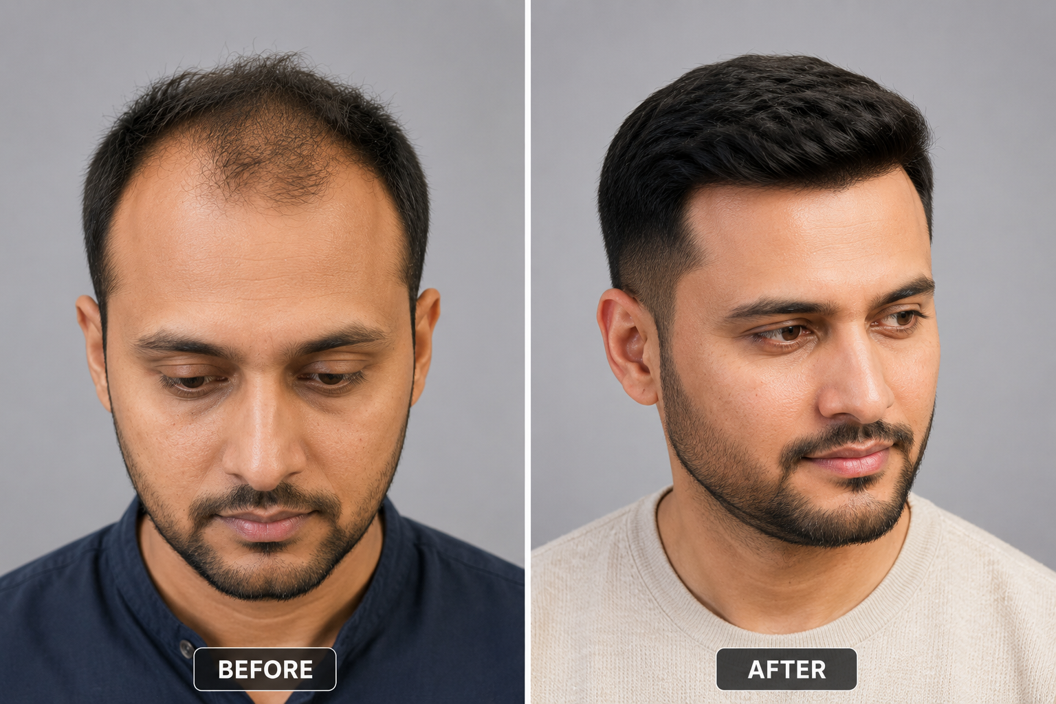 Patient undergoing hair transplant treatment at Sarayu Clinics in Delhi for natural-looking hair restoration, improved hair density, and a fuller hairline.